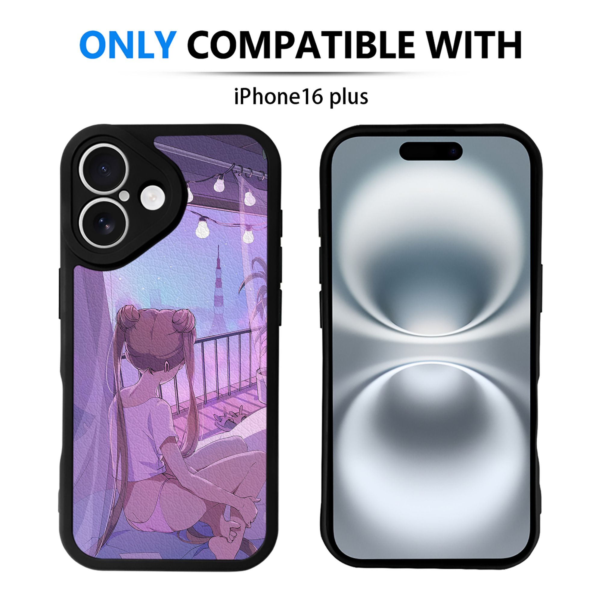 （画像用） 美少女戦士セーラームーン Sailor Moon 【iPhone 16シリーズ対応】シリコンスマホケース（レザー調） 材質：シリコン